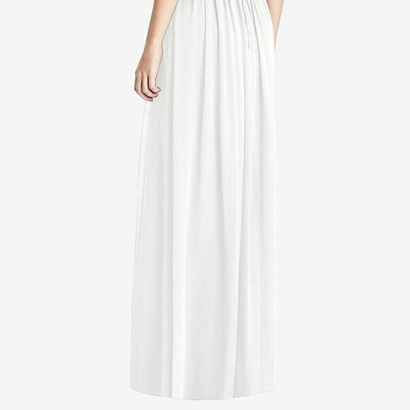 After Six 6777.....Split Sleeve Backless Chiffon Maxi Dress.....White...Size 0 - Picture 4 of 8